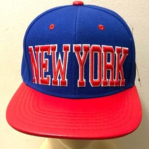 Mens Blue and Red New York Cap
